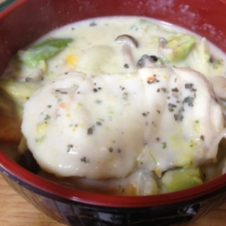 バシル魚のクリームスープ